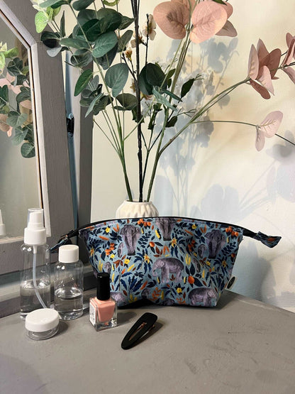 Perfect elephant makeup bag for cosmetics.