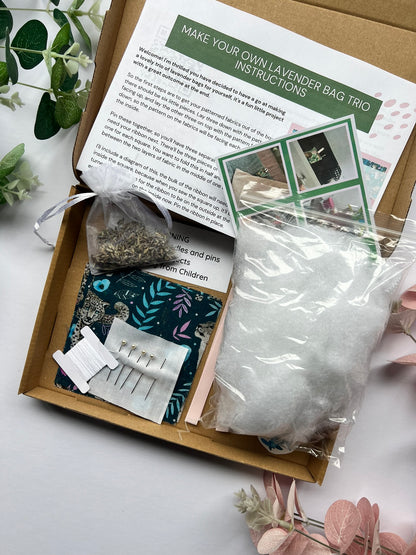 DIY Snow Leopard Lavender Bag Trio Kit