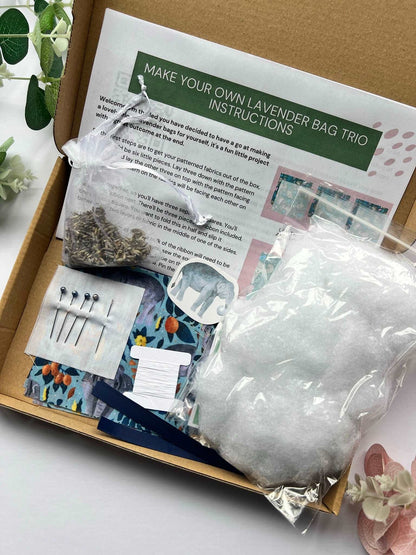Craft kits for adults UK: Elephant Lavender Bags.
