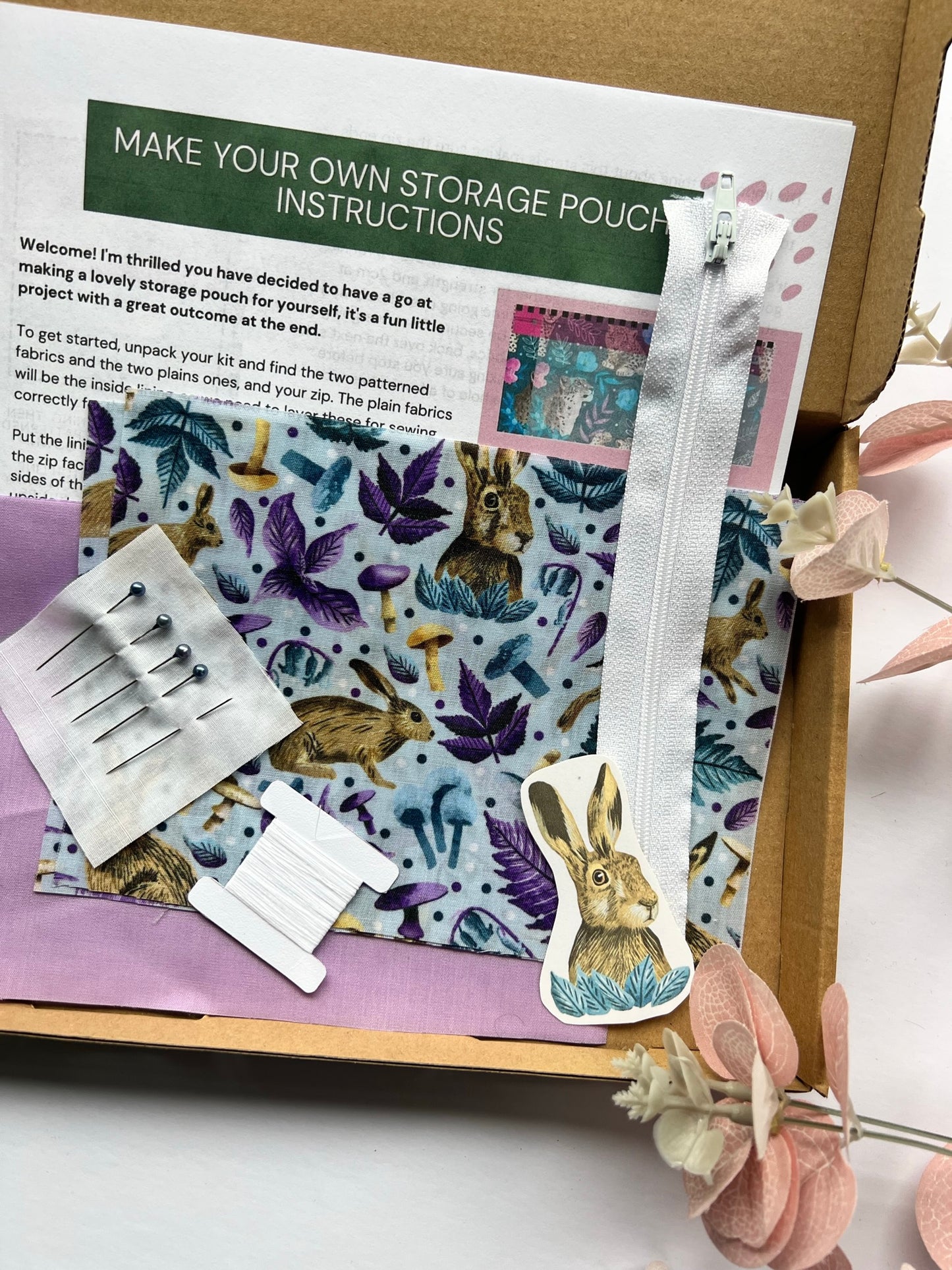 DIY Hare Pouch Kit