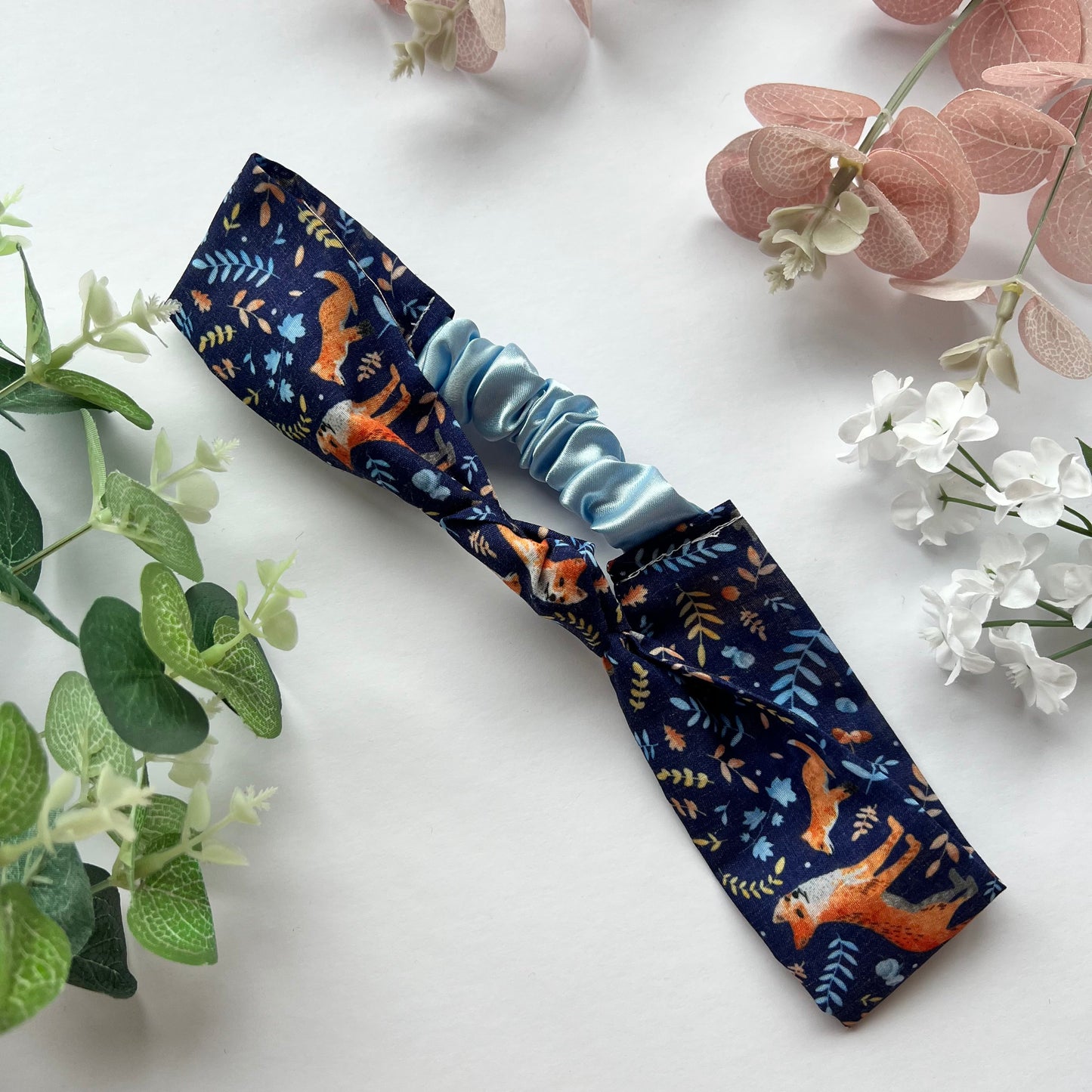 If you are looking for where to buy hair accessories, these animal headbands are ideal for a gift. This fox pattern is shown on the headband here, as a great fox gift idea.