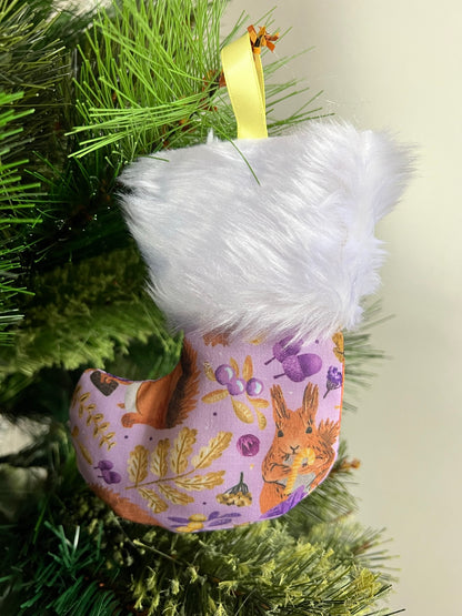Winter Squirrel Decorative Stocking Ornament