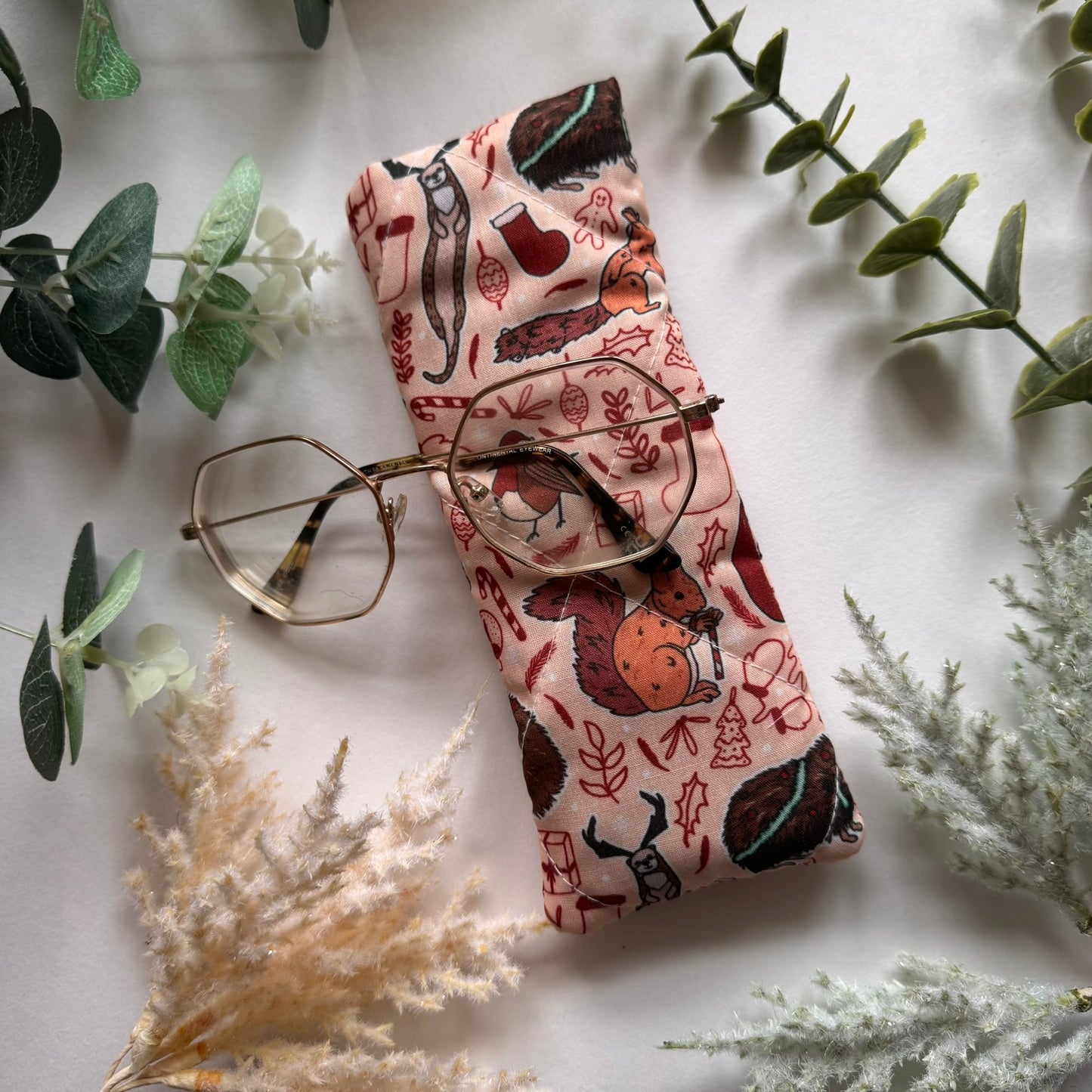 Woodland Christmas Glasses Case