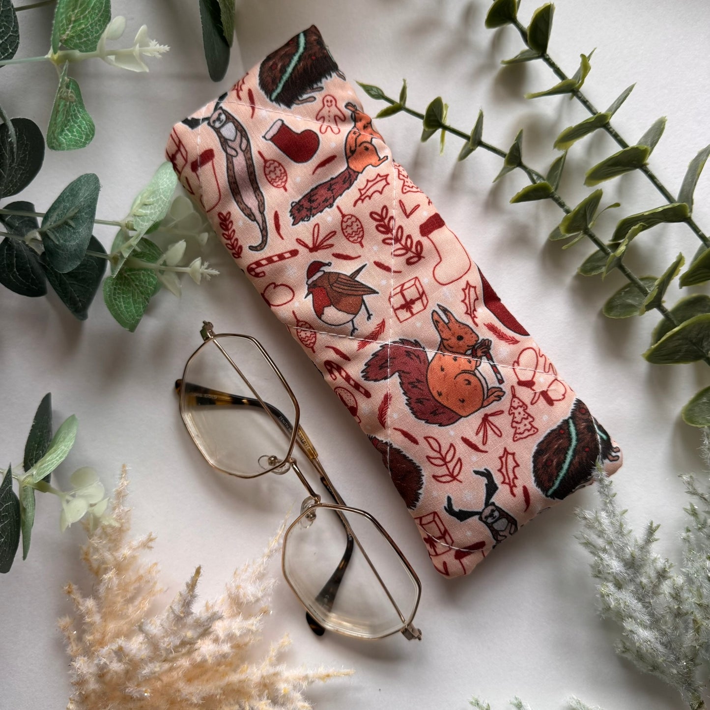 Woodland Christmas Glasses Case
