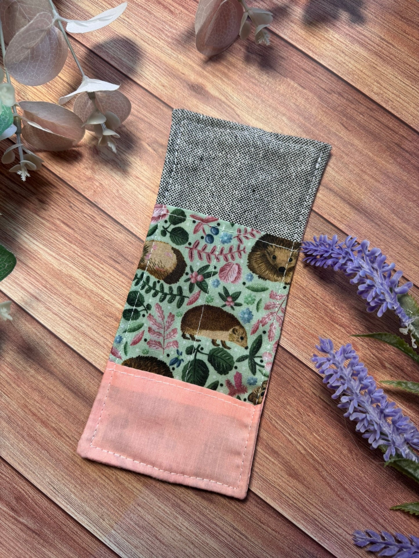 Hedgehog Elasticated Bookmark with Pen Pocket – Perfect for Journals, Books & Planners