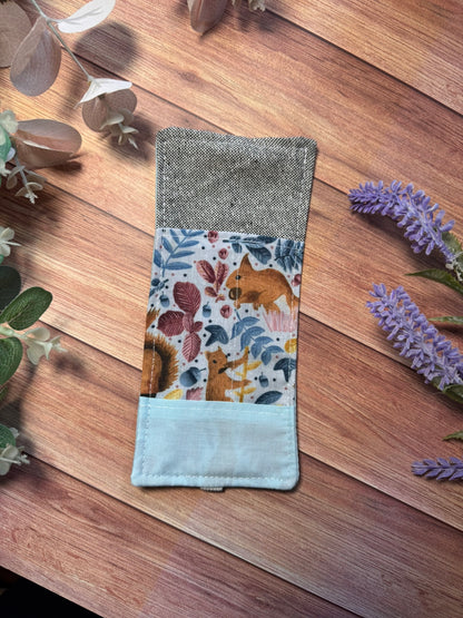 Red Squirrel Elasticated Bookmark – Bookmark with Pen Pocket for Readers & Journalers