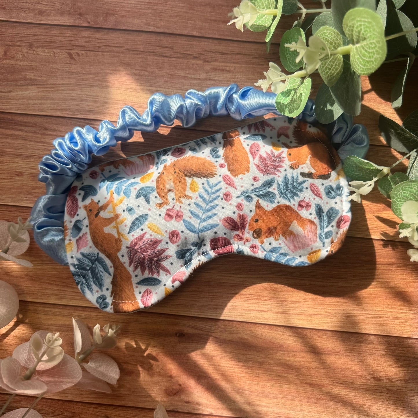 Weighted Red Squirrel Sleep Mask - Lavender Scented and Heated