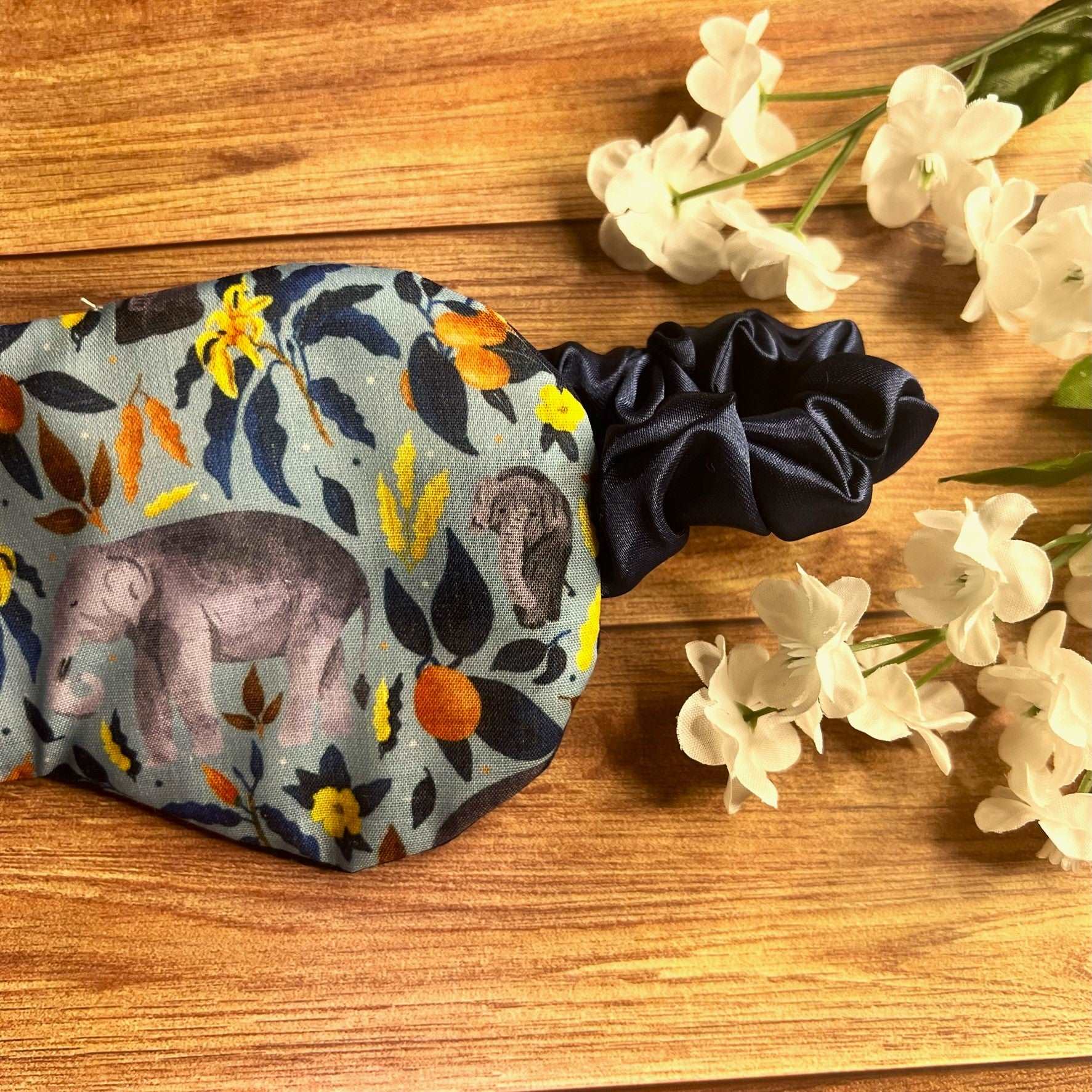 Stylish eye mask sleep with elephant pattern.