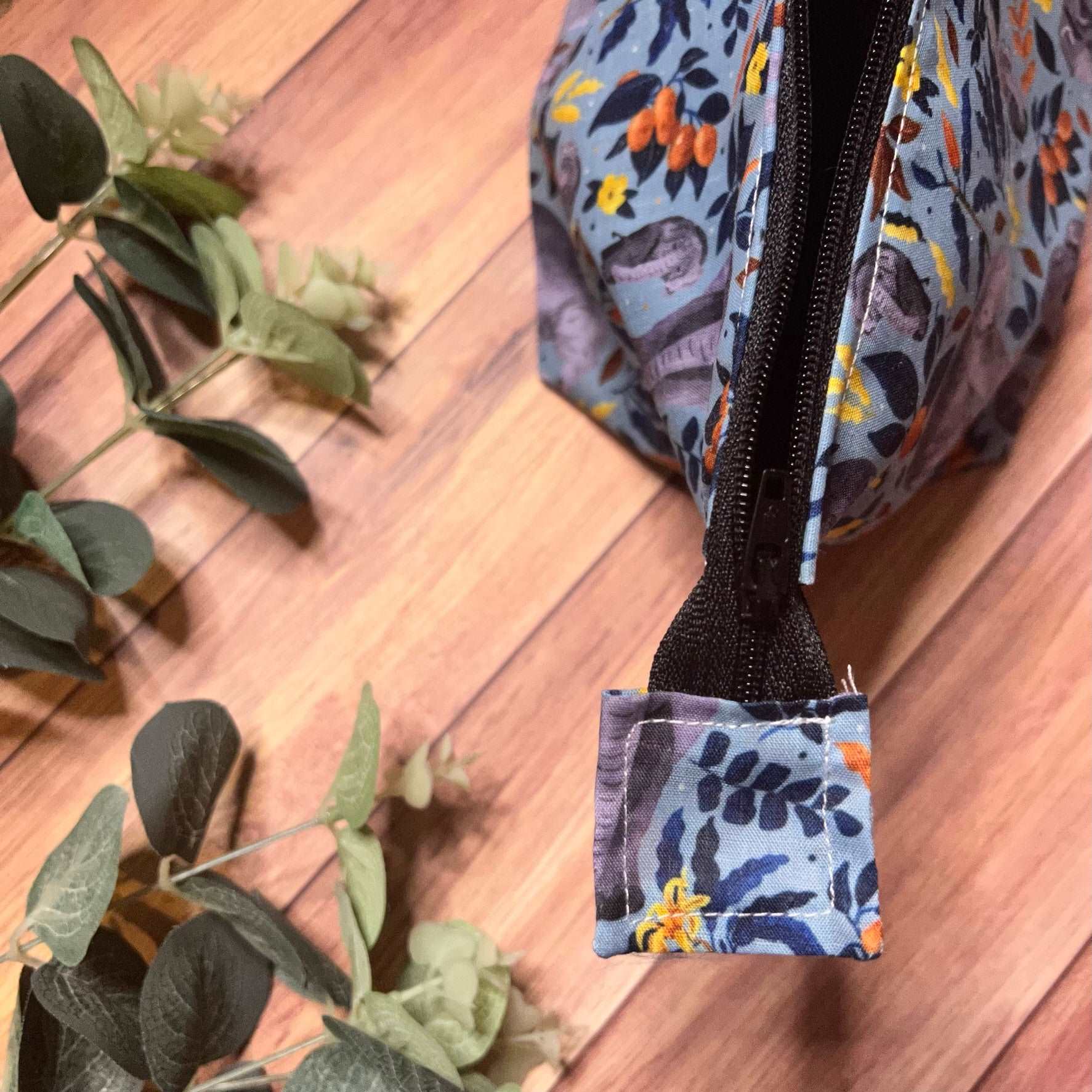 Elephant makeup bag, a unique elephant inspired gift.
