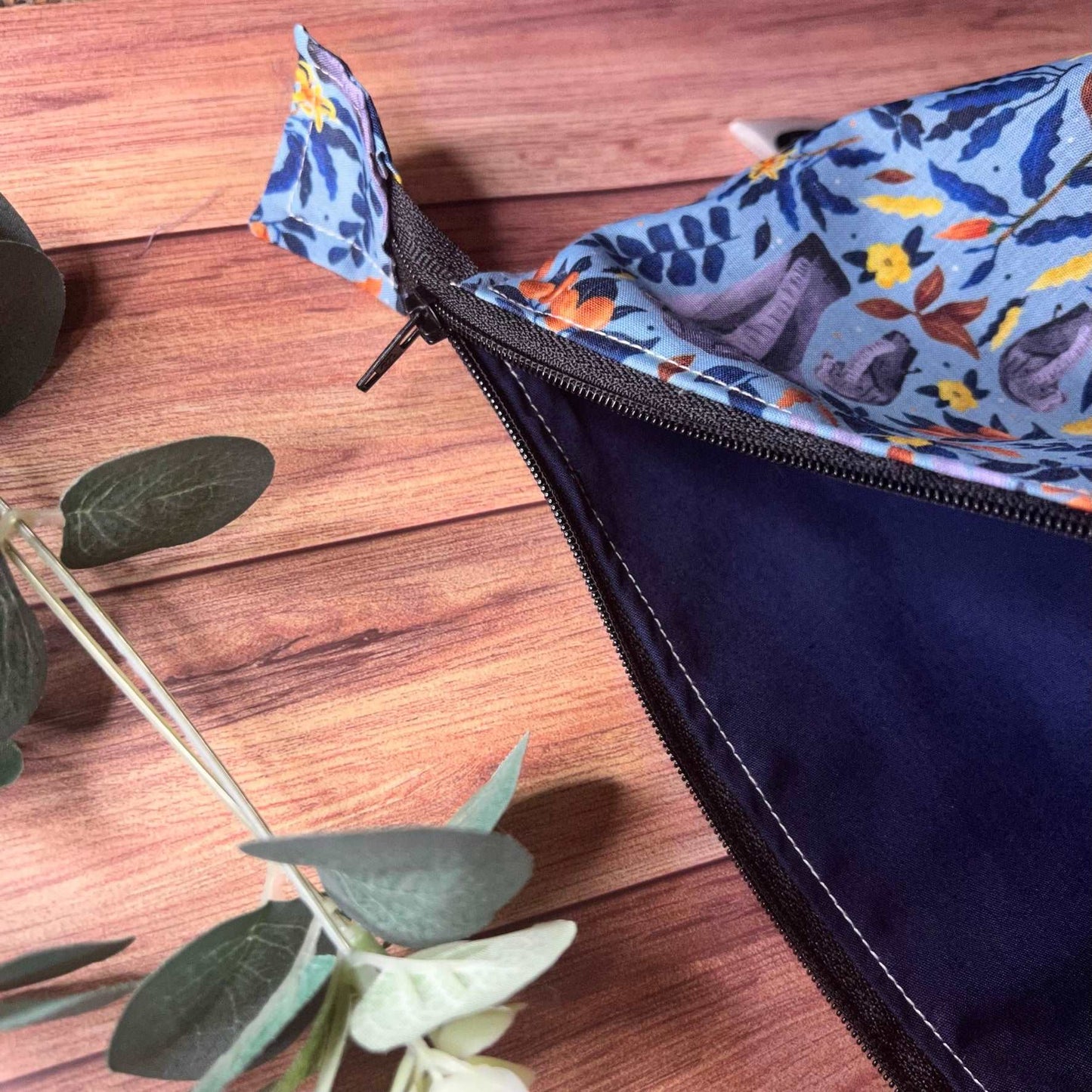 Makeup bag with elephant design, ideal gift for her.