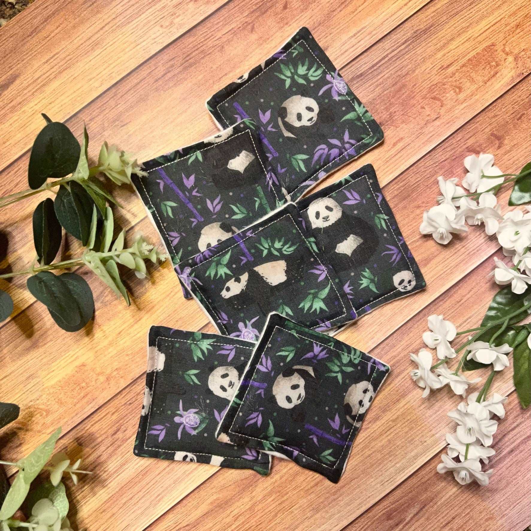 Reusable panda skincare pads, an eco-friendly gift idea.