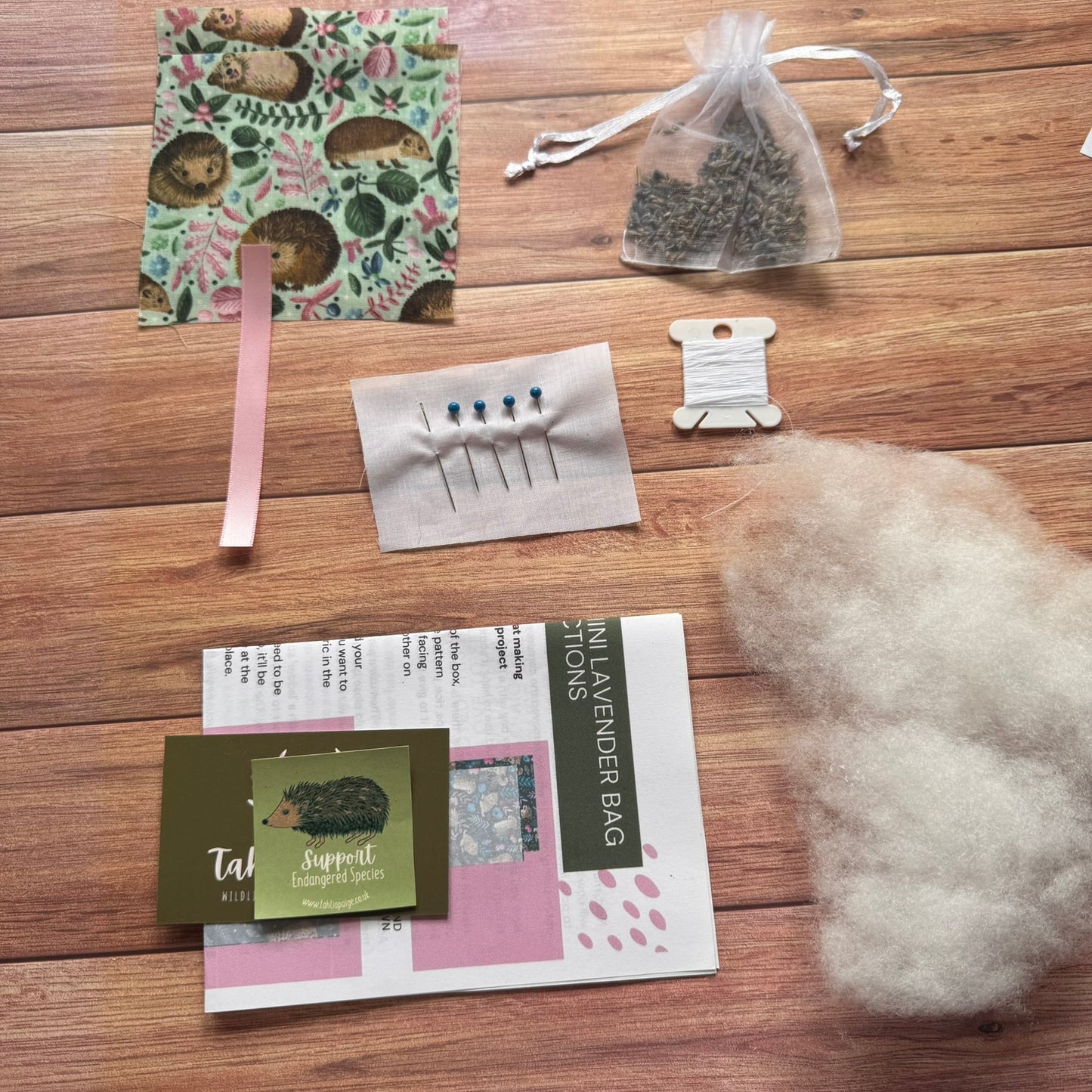 DIY Hedgehog Mini Lavender Bag Kit