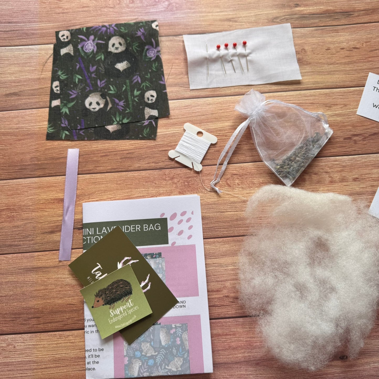 DIY Giant Panda Mini Lavender Bag Kit