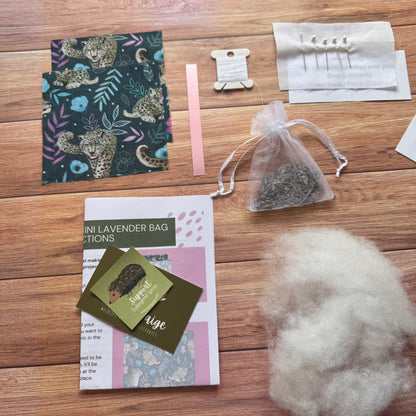 DIY Snow Leopard Mini Lavender Bag Kit