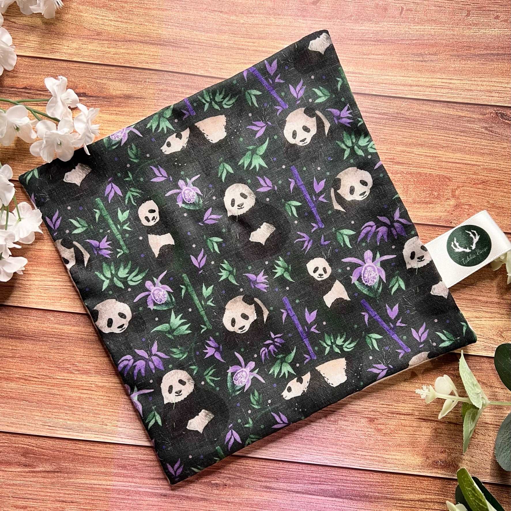Charming panda face cloth, perfect for sustainable living.
