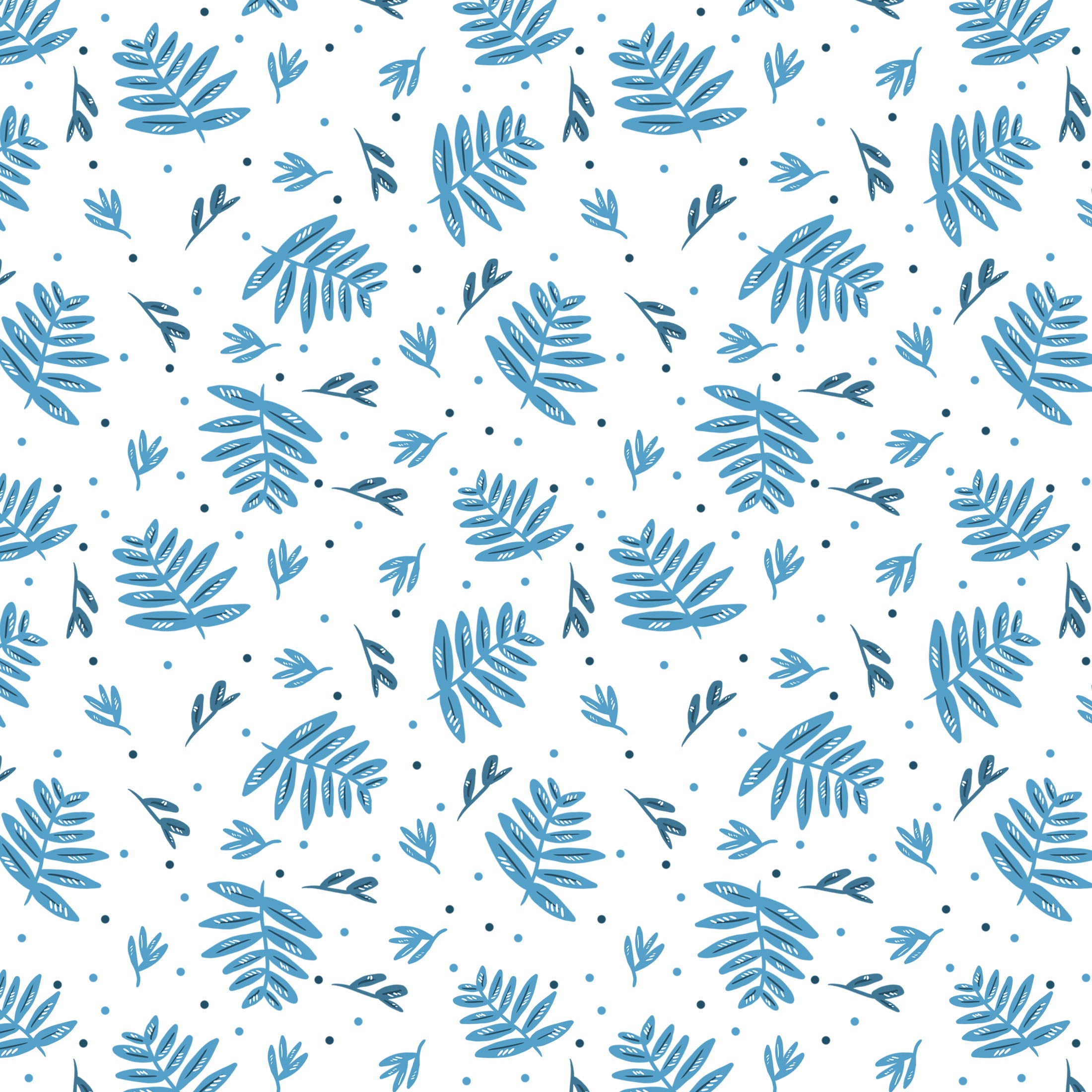 Blue tit collection seamless repeat