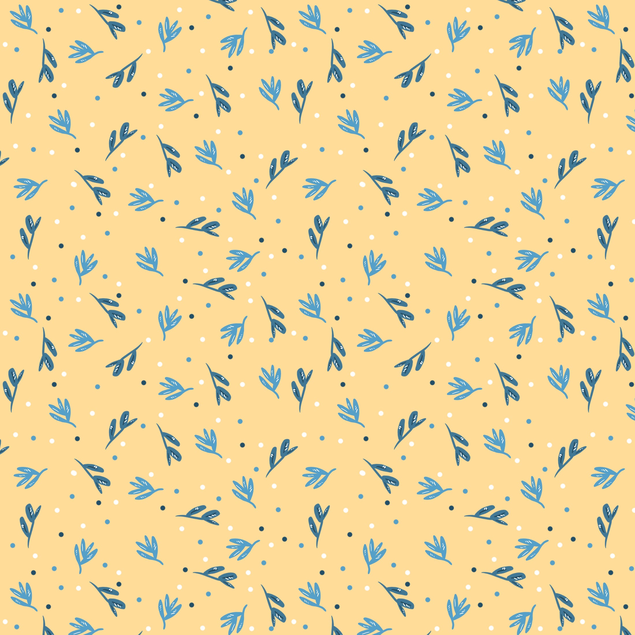 Blue tit surface pattern design seamless repeat