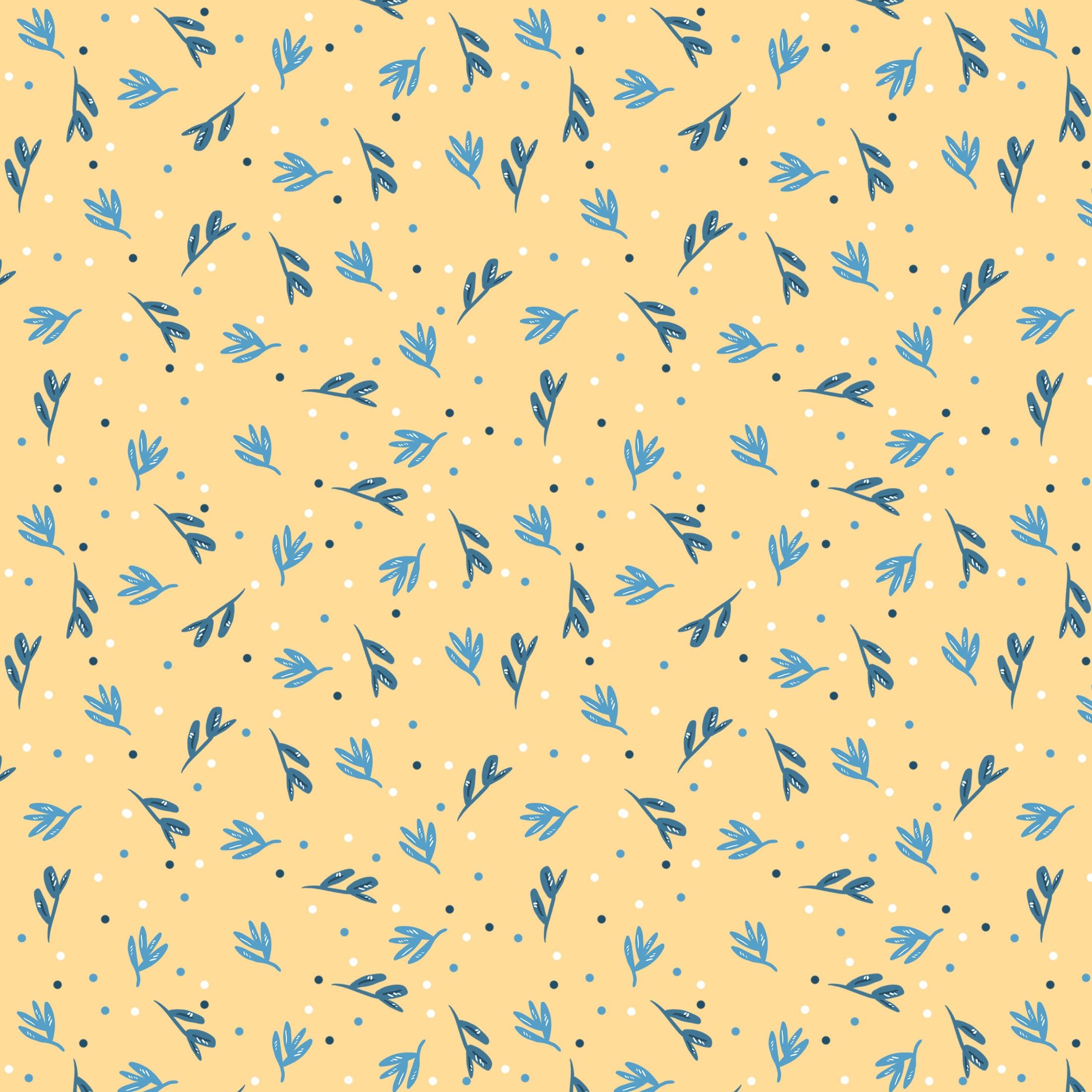 Blue tit surface pattern design seamless repeat