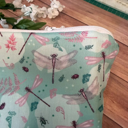 dragonfly wash bag close up