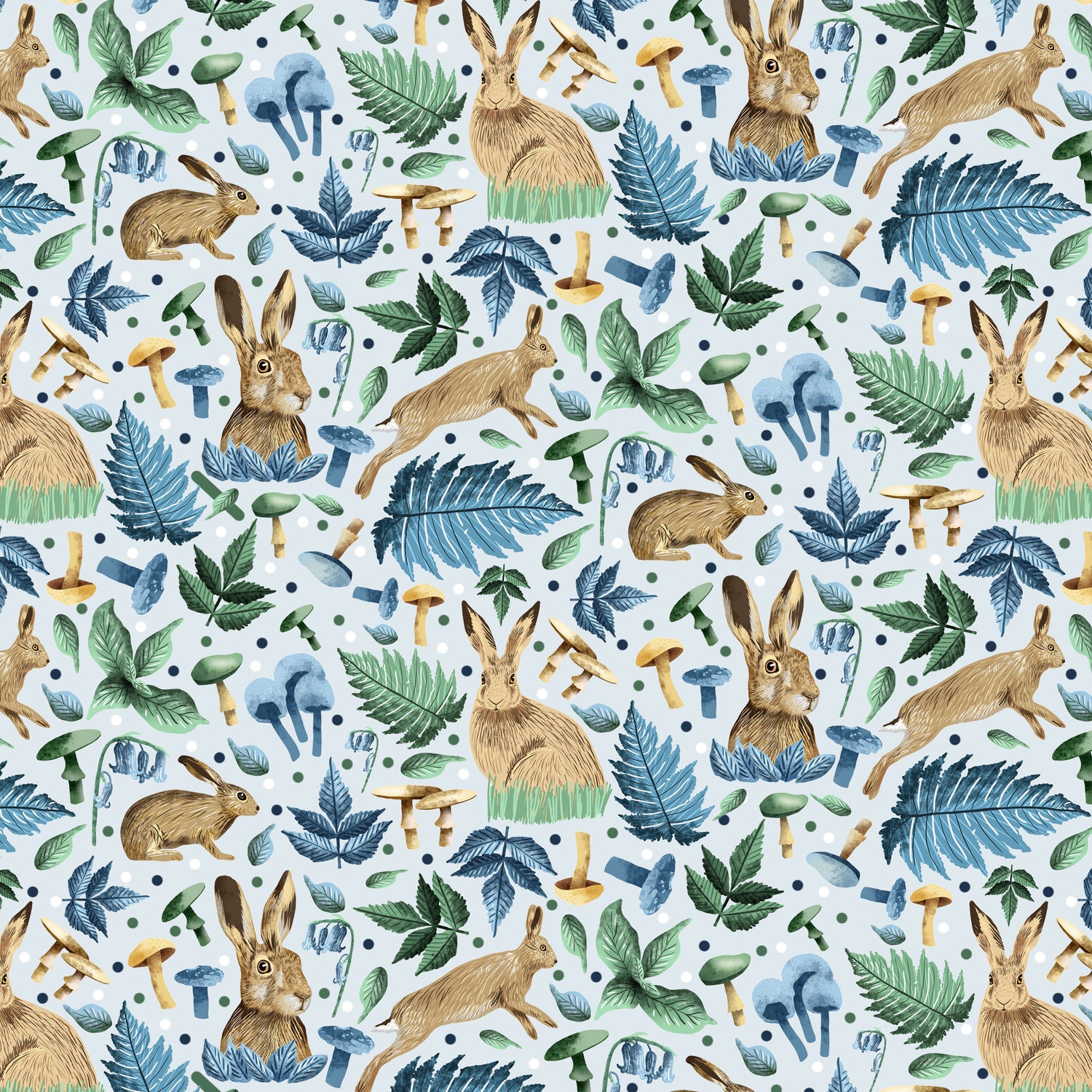 woodland animal surface pattern design