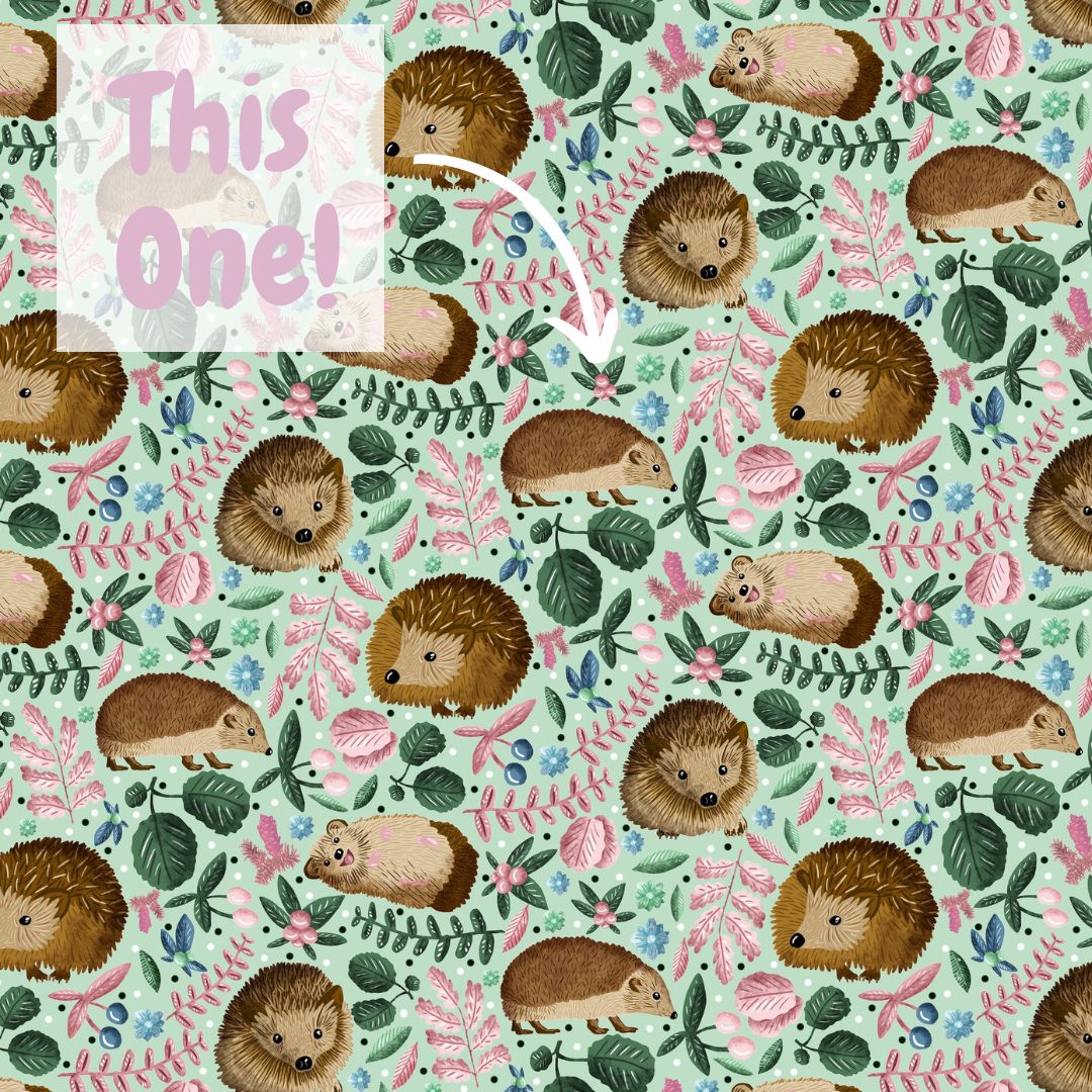 hedgehog surface pattern design on gifts and accessories range