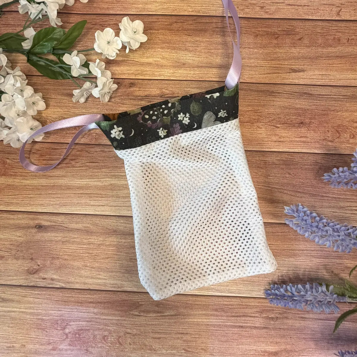 Handmade moth protective laundry bag featuring original Tahlia Paige illustrated artwork.
