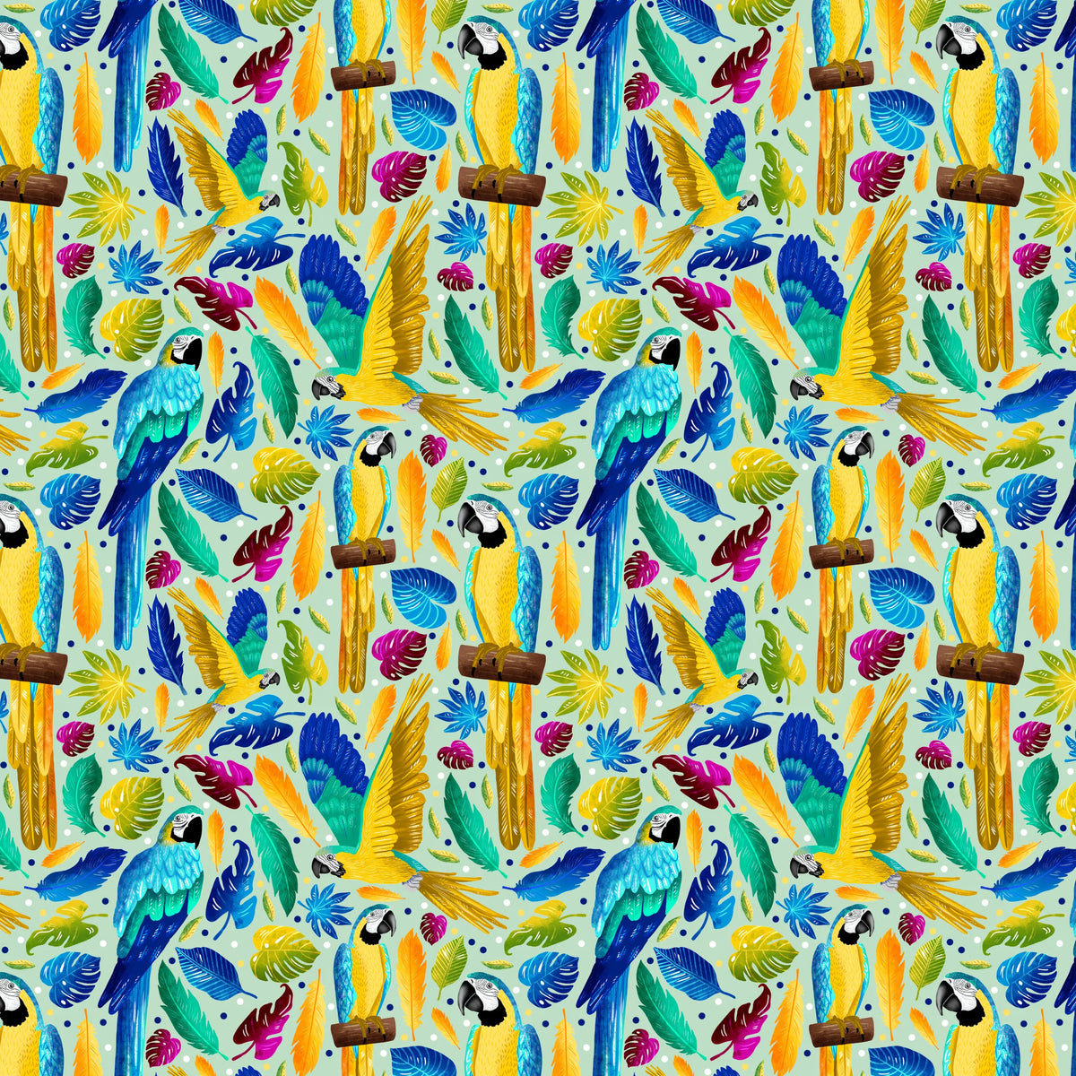 a surface repeat pattern of a parrot