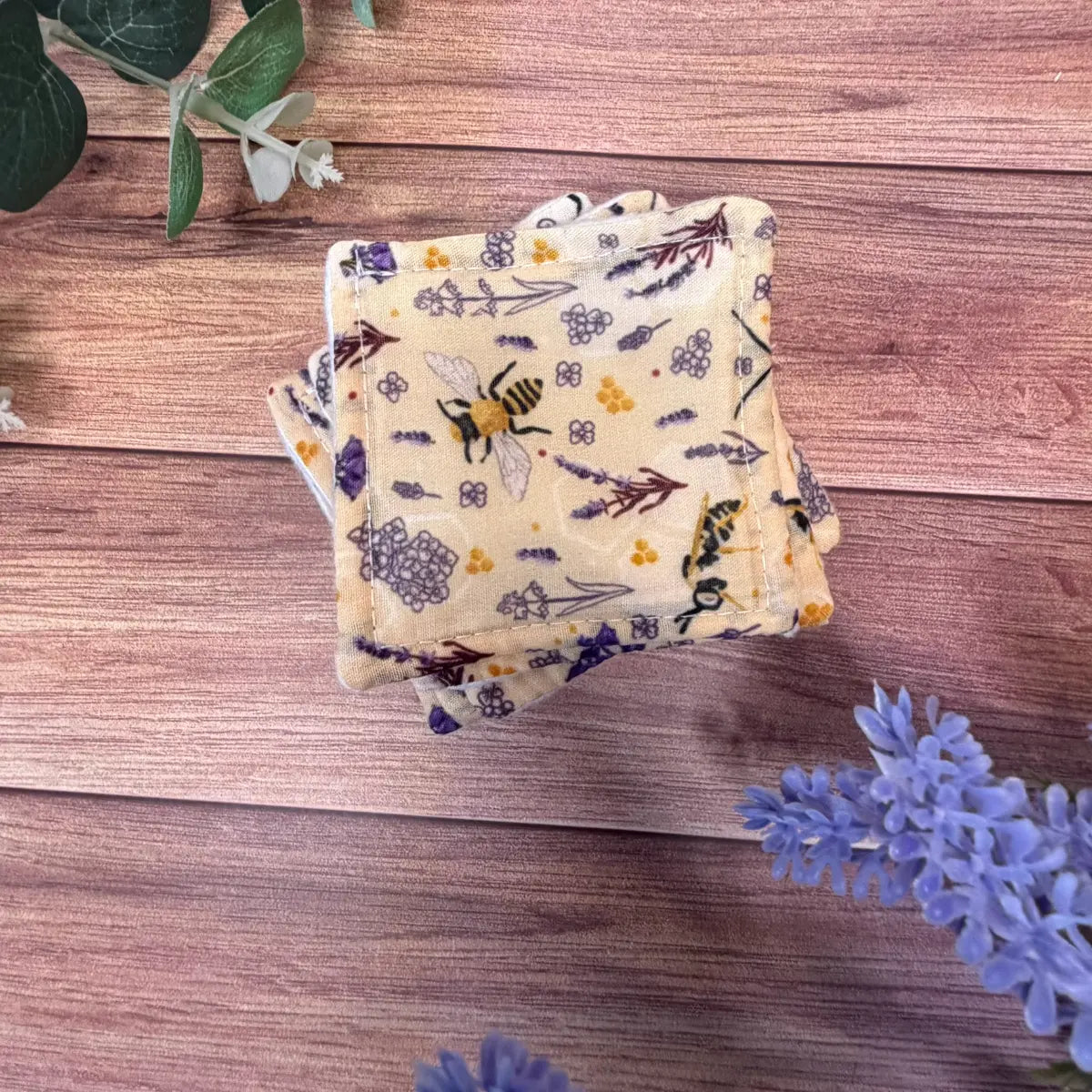 Bee themed gifts including a set of washable facial cleansing pads.
