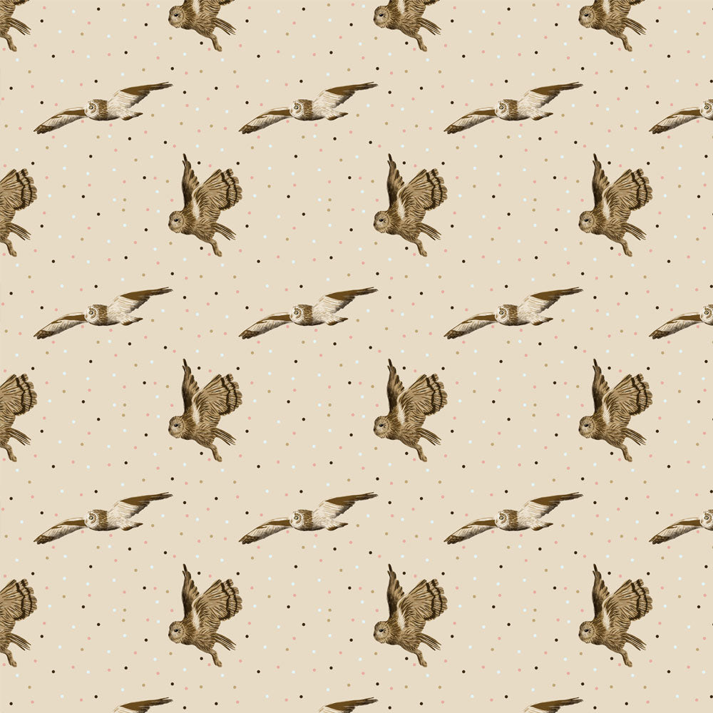 birds in flight, owls surface pattern design
