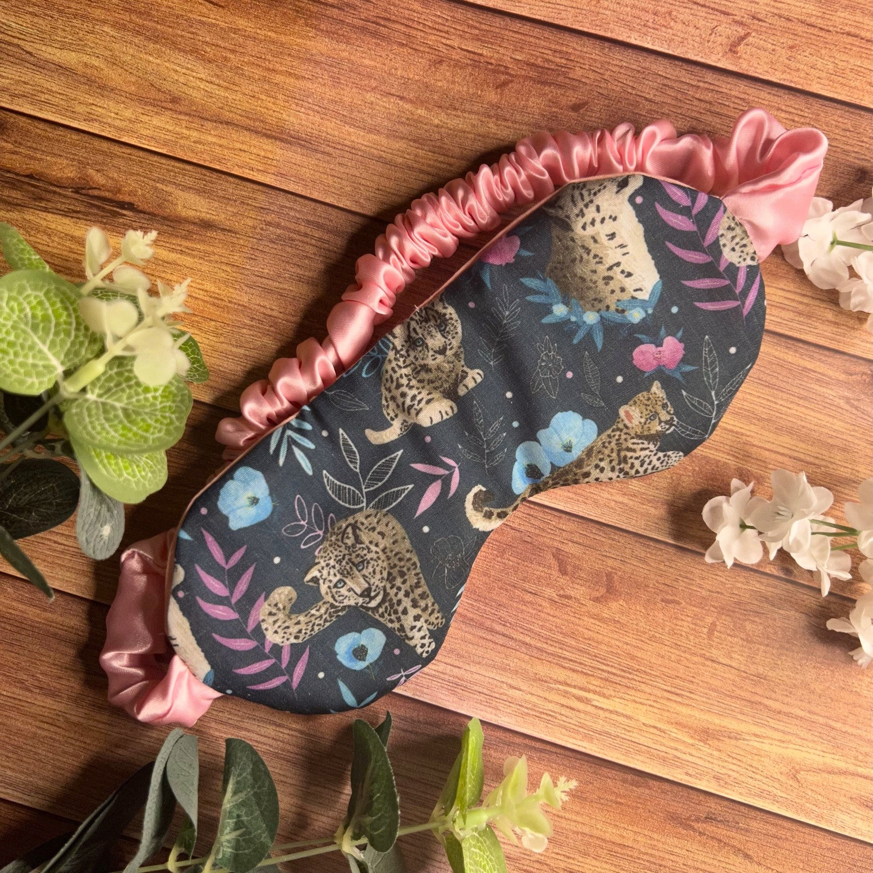Snow Leopard Sleep Mask, perfect relaxing gift.
