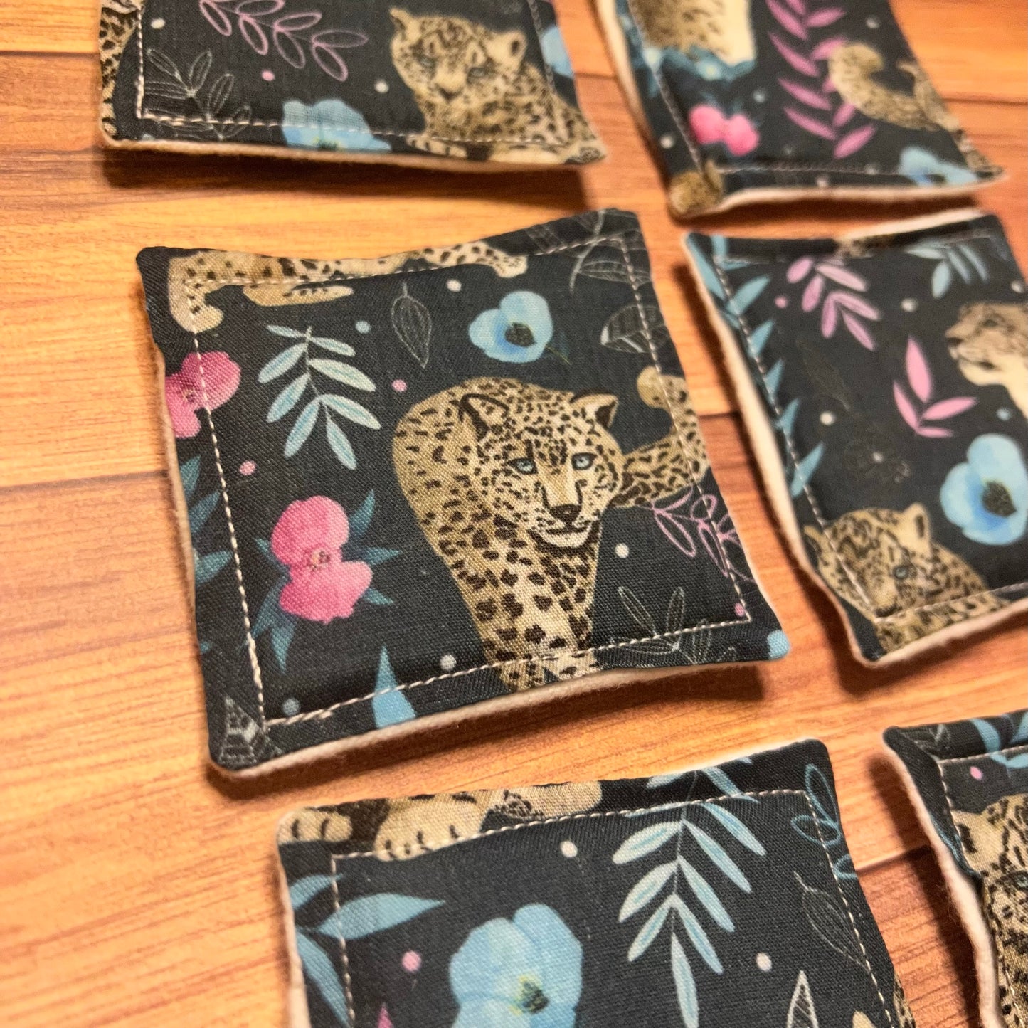 Snow leopard print mini skincare set, ideal zero waste gift.