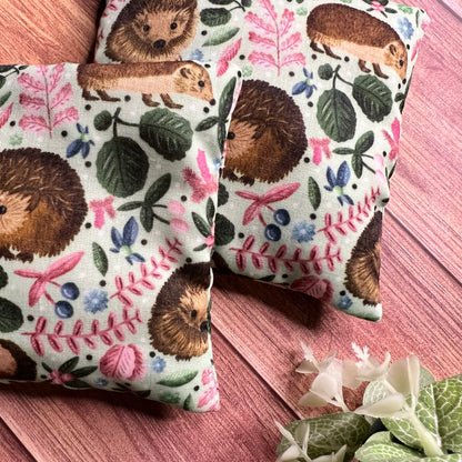 closeup of hedgehog handwarmers, ideal for those with cold hands constantly and great hedgehog accessories for those hedgehog lovers.