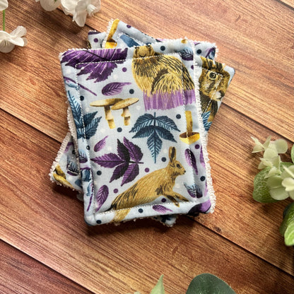 rabbit accessories available here with our reusable skincare collection, including these reusable hare exfoliating face pads to help smooth skin.